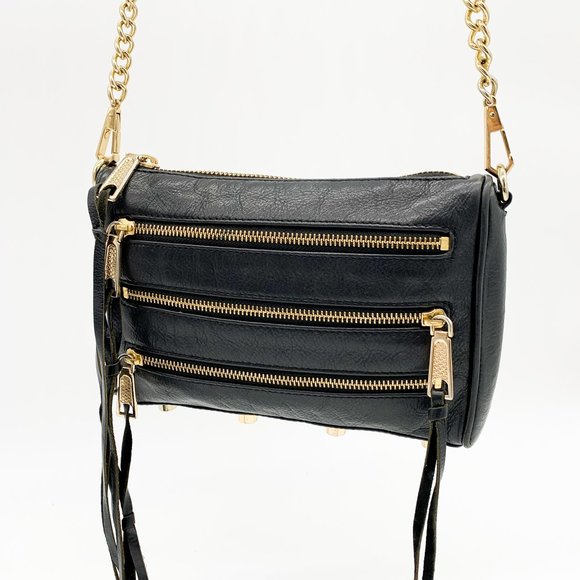 Rebecca Minkoff Handbags - REBECCA MINKOFF Mini 5 Zip Leather Crossbody Bag